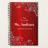 Elegant Ruby Red Wedding Planer (Vorderseite)