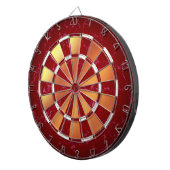 Elegant Ruby Red & White Marmor auf Kupferfolie Dartscheibe (Vorderseite rechts)