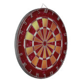 Elegant Ruby Red & White Marmor auf Kupferfolie Dartscheibe (Vorderseite Links)