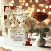 Elegant Rust Burnt Orange Boho Rose Extravagant Ho Acryleinladungen