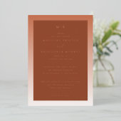 Elegant Rust Gradient Invitation Folieneinladung (Stehend vorne)