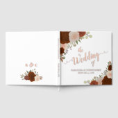 Elegant Rust Orange Boho Rose Hochzeit Gästebuch (Voll)