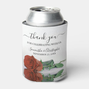 Elegant Rust Orange Rose Stilvolle Hochzeit Vielen Dosenkühler