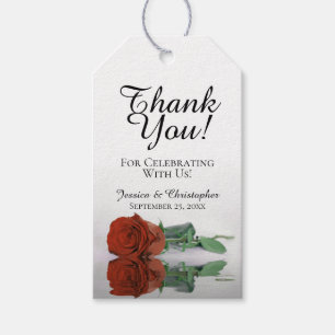 Elegant Rust Orange Rose Wedding Vielen Dank Geschenkanhänger