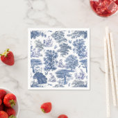 Elegant Rustic Blue Country Toile Serviette (Beispiel)