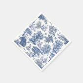 Elegant Rustic Blue Country Toile Serviette (Ecke)