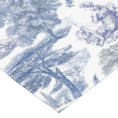 Elegant Rustic Blue Country Toile Tischdecke (Schrägansicht)