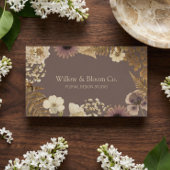 Elegant Rustic Boho Botanical Wildflower Floral Visitenkarte
