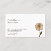 Elegant Rustic Boho Botanical Wildflower Floral Visitenkarte (Rückseite)