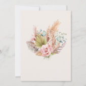 Elegant Rustic Boho Floral Botaniqe Wedding Einladung (Rückseite)