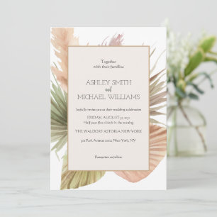 Elegant Rustic Boho Floral Botaniqe Wedding Einladung