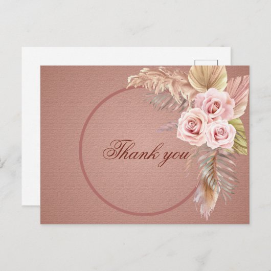 Elegant Rustic Boho Floral Botaniqe Wedding Vielen Postkarte (Vorne/Hinten)