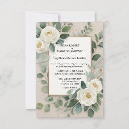 Elegant Rustic Boho Floral Save The Date