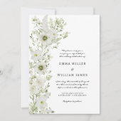 Elegant Rustic Boho Greenerity Einladung zur Hochz (Vorderseite)