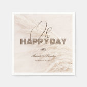 Elegant Rustic Boho Pampas Grass Wedding Napkins Serviette (Vorderseite)