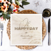 Elegant Rustic Boho Pampas Grass Wedding Napkins Serviette
