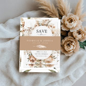 Elegant Rustic Boho Wedding Invitation Belly Band