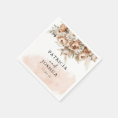 Elegant Rustic Boho Wedding Napkin Serviette (Ecke)