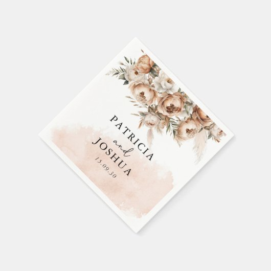 Elegant Rustic Boho Wedding Napkin Serviette (Ecke)