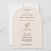 Elegant Rustic Brown Tones Church Wedding Designs Einladung (Rückseite)