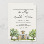 Elegant Rustic Country Barn Wedding Einladung (Vorne/Hinten)