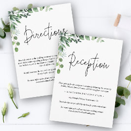 Elegant Rustic Eucalyptus Begleitkarte