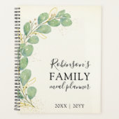 Elegant Rustic Eucalyptus Foliage Family Planer (Vorderseite)