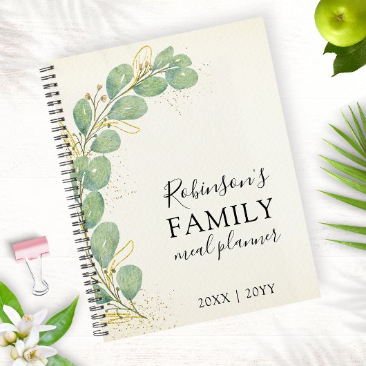Elegant Rustic Eucalyptus Foliage Family Planer