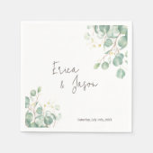 Elegant Rustic Eucalyptus Verlasse Napkins Serviette (Vorderseite)