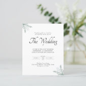 Elegant Rustic Eucalyptus Wedding Einladung (Stehend Vorderseite)