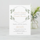 Elegant Rustic Eucalyptus Wedding Einladungen (Stehend Vorderseite)