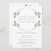 Elegant Rustic Eucalyptus Wedding Einladungen (Vorne/Hinten)