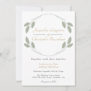 Elegant Rustic Eucalyptus Wedding Einladungen