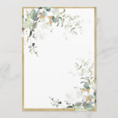 Elegant Rustic Eukalyptus Greenerity Gold Wedding Einladung (Rückseite)