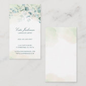 Elegant Rustic Eukalyptus Greenery Visitenkarte (Vorne/Hinten)