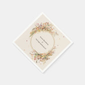 Elegant Rustic Fall Beige Wedding Napkins Serviette (Ecke)