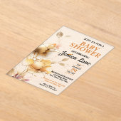 Elegant Rustic Floral Baby Shower Acryleinladungen (Ablage )