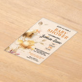 Elegant Rustic Floral Baby Shower Acryleinladungen (Ablage )