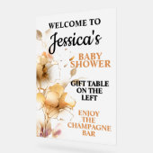 Elegant Rustic Floral Baby Shower Acrylschild (Winkel)