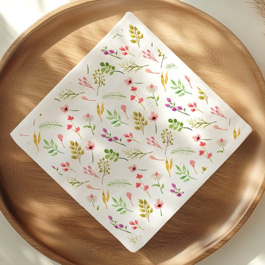 Elegant Rustic Floral Garden Baby Shower Serviette