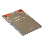Elegant rustic floral kitchen cookbook recipes notizblock (Rechte Seite)