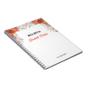 Elegant rustic floral kitchen cookbook recipes notizblock (Rechte Seite)