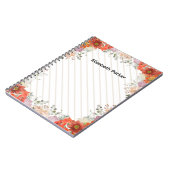 Elegant rustic floral kitchen cookbook recipes notizblock (Linke Seite)