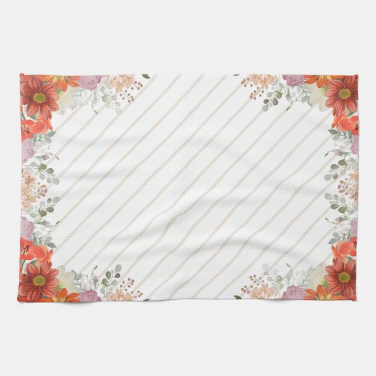 Elegant rustic floral kitchen geschirrtuch (Horizontal)