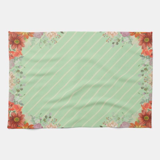 Elegant rustic floral kitchen geschirrtuch (Horizontal)