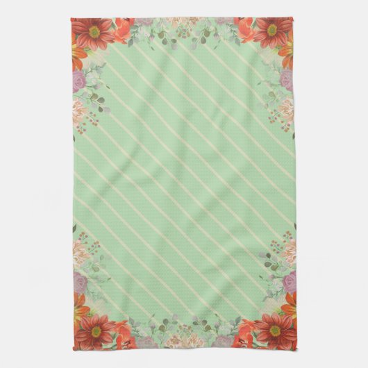 Elegant rustic floral kitchen geschirrtuch (Vertikal)