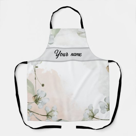 Elegant rustic floral kitchen schürze (Vorderseite)