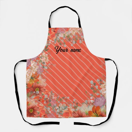 Elegant rustic floral kitchen schürze (Vorderseite)