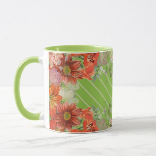 Elegant rustic floral kitchen tasse (Links)