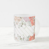 Elegant rustic floral  mattglastasse (VorderseiteRechts)